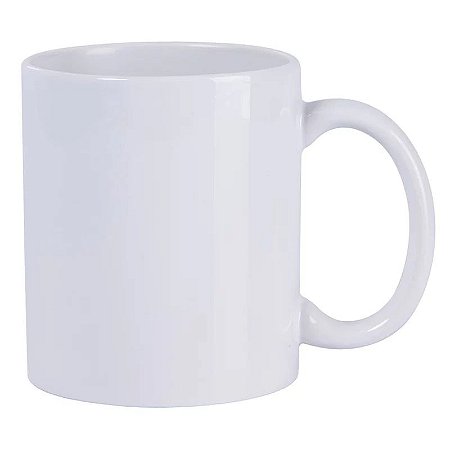 KIT 12 Caneca De Cerâmica Branca Personalizada SUA LOGO - 325ml
