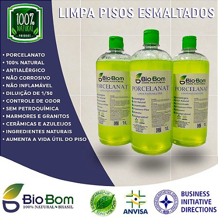 BIOBOM PORCELANAT 1L - LIMPA PORCELANATO -  ANTIALÉRGICO (FAZ 50 LITROS)