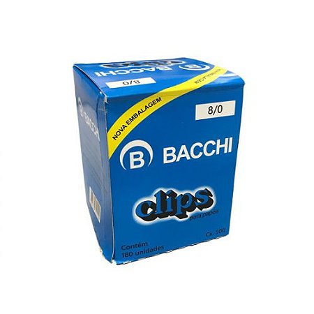 Caixa (500g) de Clips 8/0 Galvanizado Bacchi