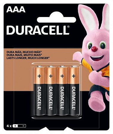 Pilha Palito Duracell Alcalina AAA C/4