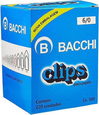 Clips Galvanizados 6/0 cx c/ 220un - Bacchi