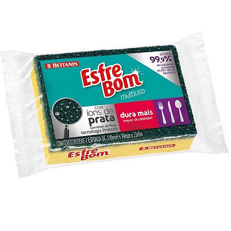 Esponja Multiuso Esfrebom 110x74x23mm Ref.:450