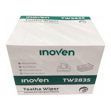 Toalha Descartável Wiper 28x35cm TW2835 60g c/100 Inoven