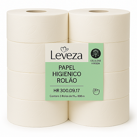 Papel Higiênico Leveza Extra Luxo 100% Cel. 8x8x300m