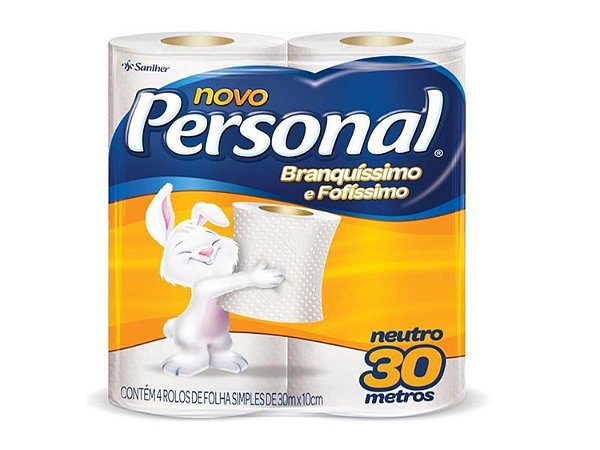 Papel Higiênico Personal Neutro Folha Simples 4x30m