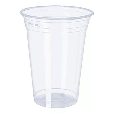 Copo Descartável Transparente Liso PP 300ml c/50