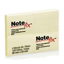 Post-it Recado Adesivo Notefix 4un 38x50mm c/100 Ref.: 653