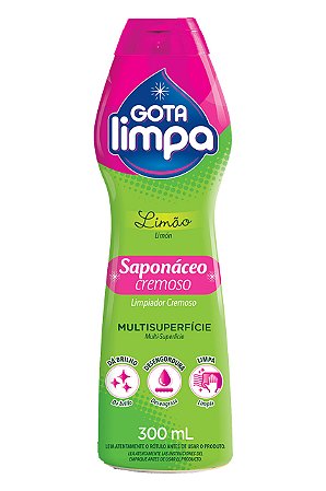 Saponáceo Cremoso Gota Limpa Limão 300g