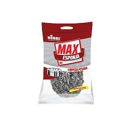 Esponja de Aço Inox Max Esponja Limpeza Pesada Nobre
