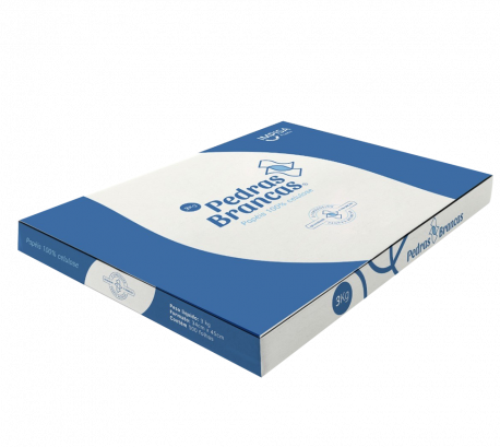 Papel Pedras Brancas 30x45cm 3Kg