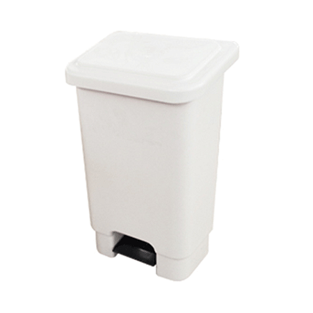 Lixeira c/ Pedal Extra Resistente Branca 50L