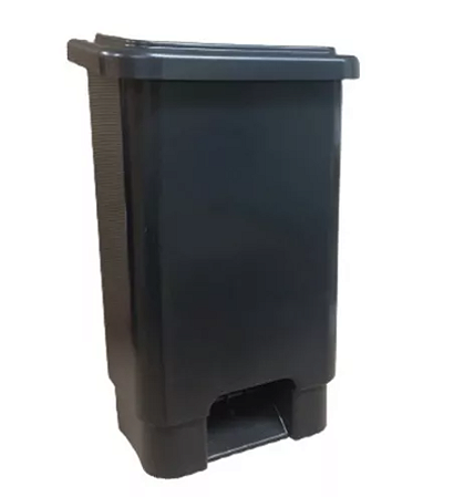 Lixeira c/ Pedal Extra Resistente Preta 50L