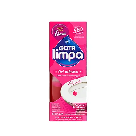 Gel Adesivo Sanitário Gota Limpa c/ 7 Doses Floral
