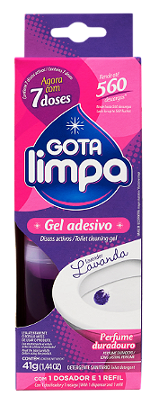 Gel Adesivo Sanitário Gota Limpa c/ 7 Doses Lavanda
