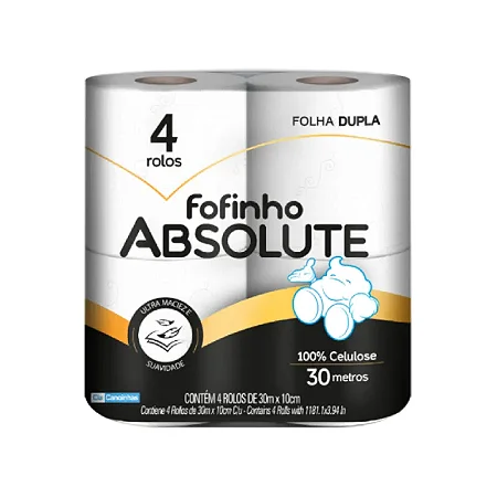Papel Higiênico Folha Dupla Absolute 4x30m
