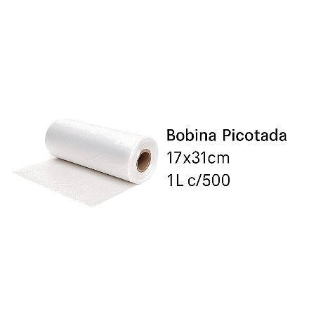 Bobina Picotada 17x31cm 1L c/500