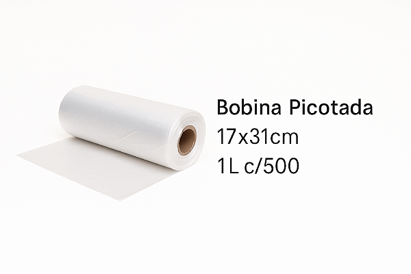 Bobina Picotada 17x31cm 1L c/500