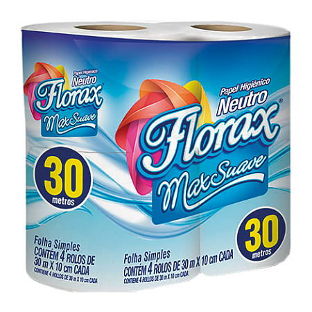Papel Higiênico Folha Simples Florax 4x30m