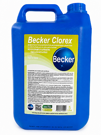 Sanitizante Desinfetante Hortifruti Becker Clorex 5L