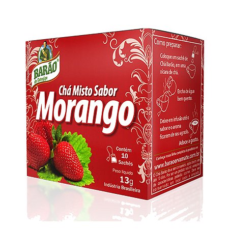 Chá Barão Morango 13g 5x10g