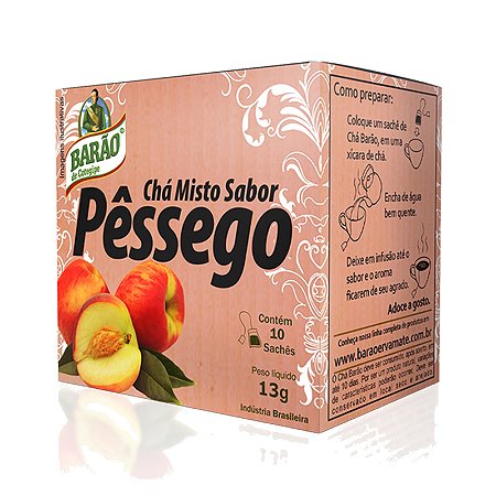 Chá Barão Pêssego 13g (5x10 sachês)