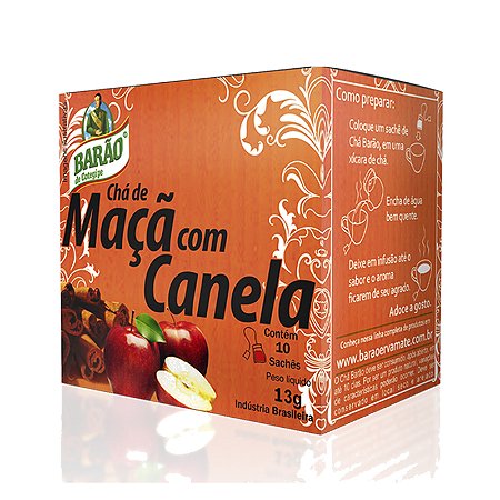 Chá Barão Maçã com Canela 13g (5x10 sachês)
