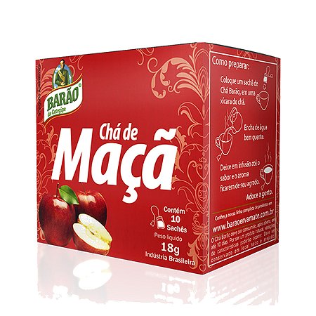 Chá Barão Maçã 18g (5x10 sachês)