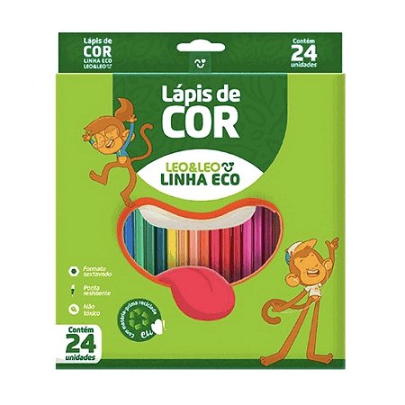 Lapis de Cor Sextavado 24 Cores