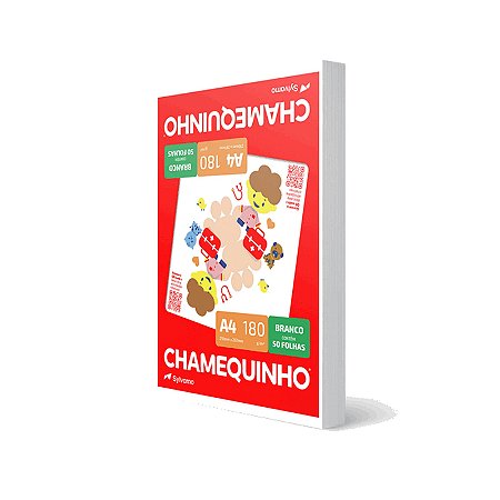 Papel Chamequinho 180g/m² Branco A4