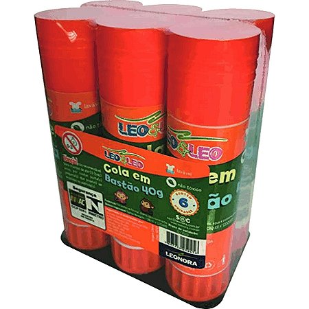 Cola em Bastão Branca 40g c/6