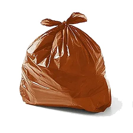 Saco de Lixo Colorido 40L Marrom