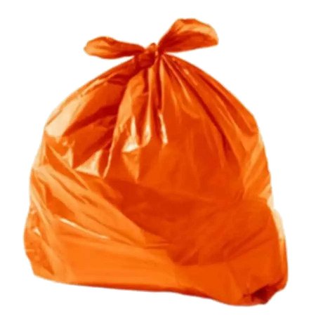 Saco de Lixo Colorido 40L Laranja