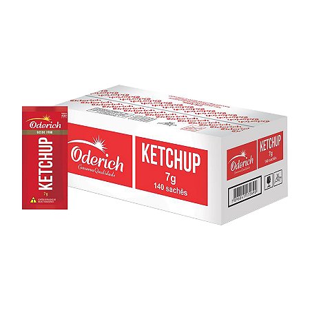 Ketchup Oderich Sachê 7g - Caixa com 140un