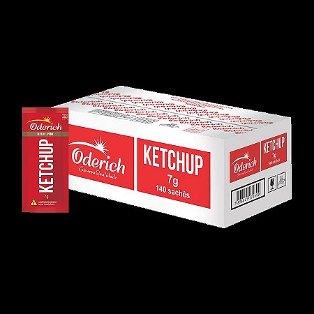 Ketchup Oderich Sachê 7g - Caixa com 140un