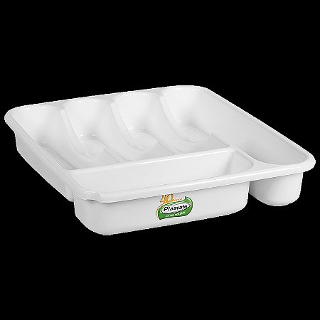 Porta-talher Plasvale Branco sem Tampa