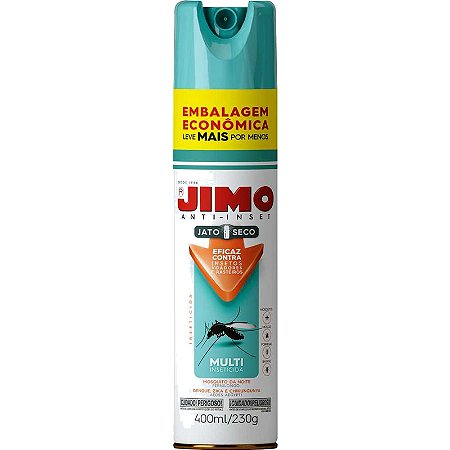 Inseticida Aerossol JIMO Anti-Inset Jato Seco 400ml - Embalagem Econômica