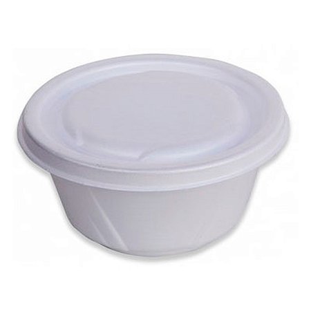 Pote de Isopor Redondo com Tampa 500ml Meiwa MC-500 - Caixa c/ 200 Un