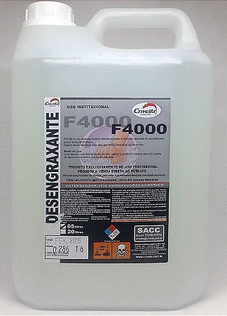 Detergente Desengraxante com Amoníaco F4000 1:50 5L