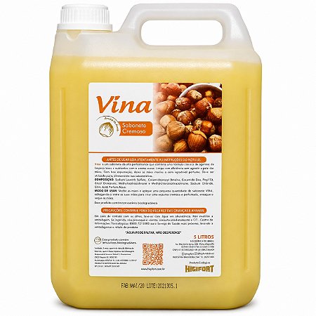 Sabonete Líquido Perolado Vina Avelã 5L