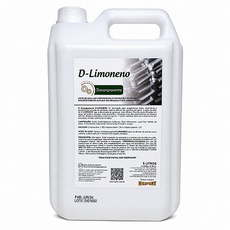 Detergente Desengraxante Higifort D-Limoneno 1:100 5L