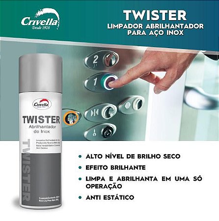 Brilha Inox Aerossol Twister 320ml