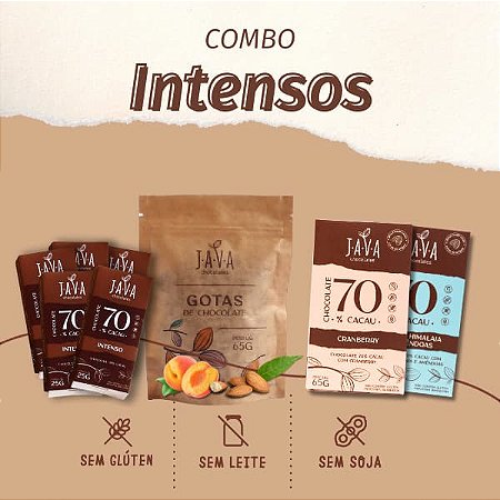 KIT Chocolates INTENSOS - Kit com 4 produtos com alto teor de cacau!