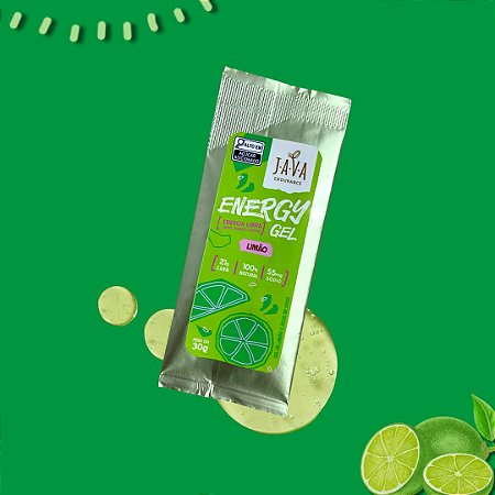 GEL DE CARBOIDRATO Natural Sabor Limão - 30g - Puro e Vegano