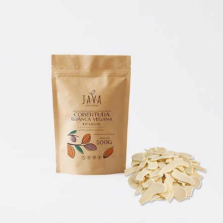 Cobertura Branca Vegana Java 500g Lascas - Fácil Uso