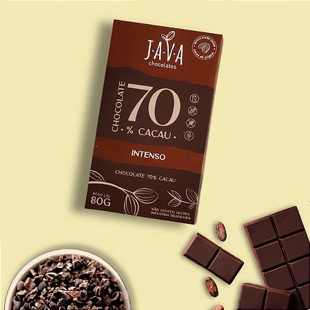 CHOCOLATE 80G - 70% CACAU INTENSO