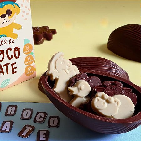 OVO DE PASCOA INFANTIL 170g ZERO LEITE - Com divertido livro de colorir!