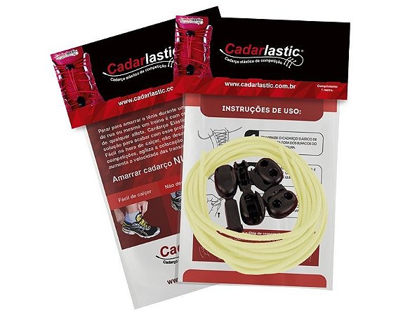 Cadarço Elástico de Competição - Amarelo Bebê