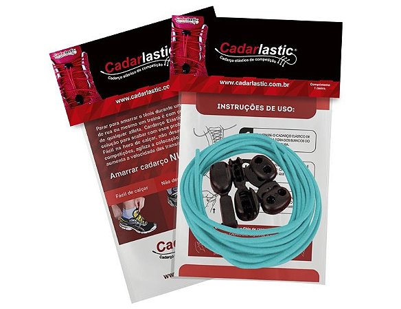 Cadarço Elástico de Competição - Azul Turquesa