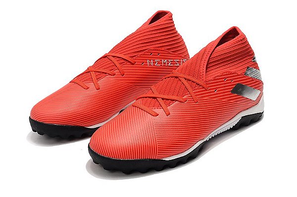 chuteira society adidas nemeziz vermelha