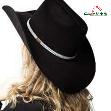 Chapéu country  infantil com vincha de brilho